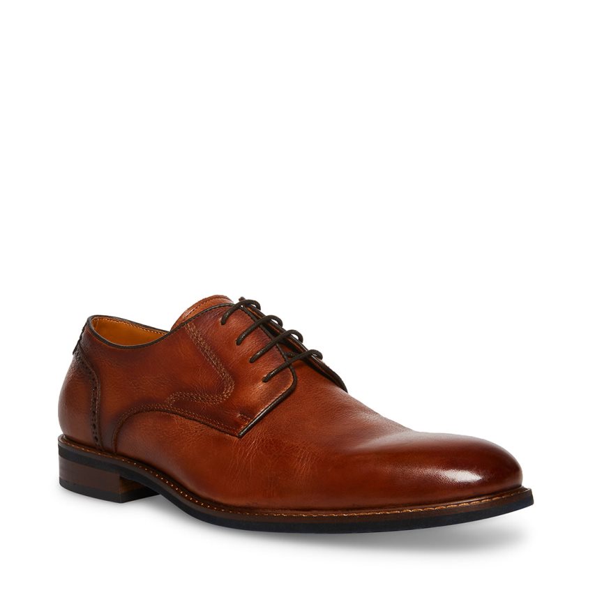 Zapatos Derby Steve Madden Bannon Cuero Hombre Marrones | ES KH982S